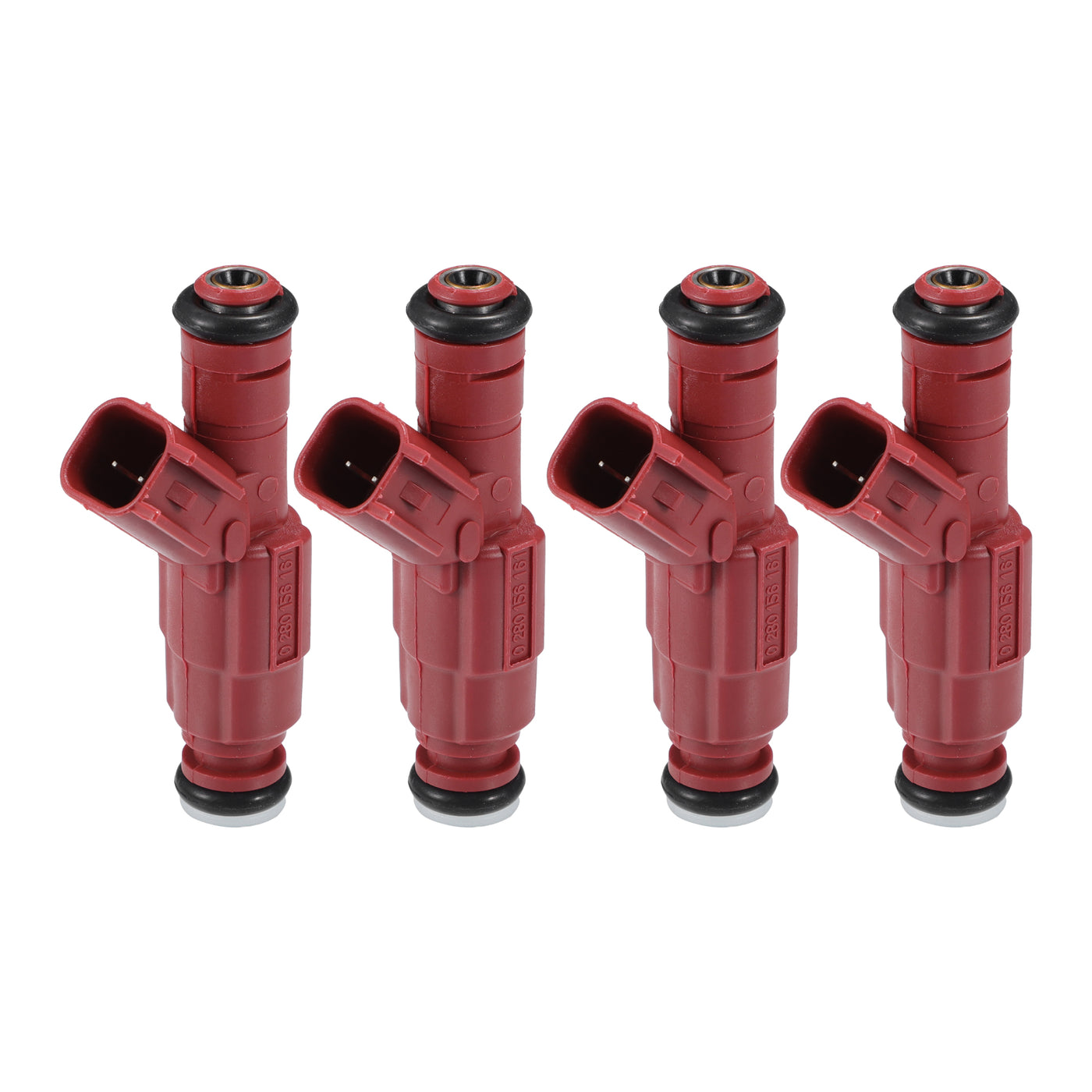 Partuto Fuel Injector - Car Inner 12 Holes Engnie Fuel Injectors - for Dodge for Ram 1500 2500 5.2L Van V8 2000-2003 Metal Red - 4 Pcs