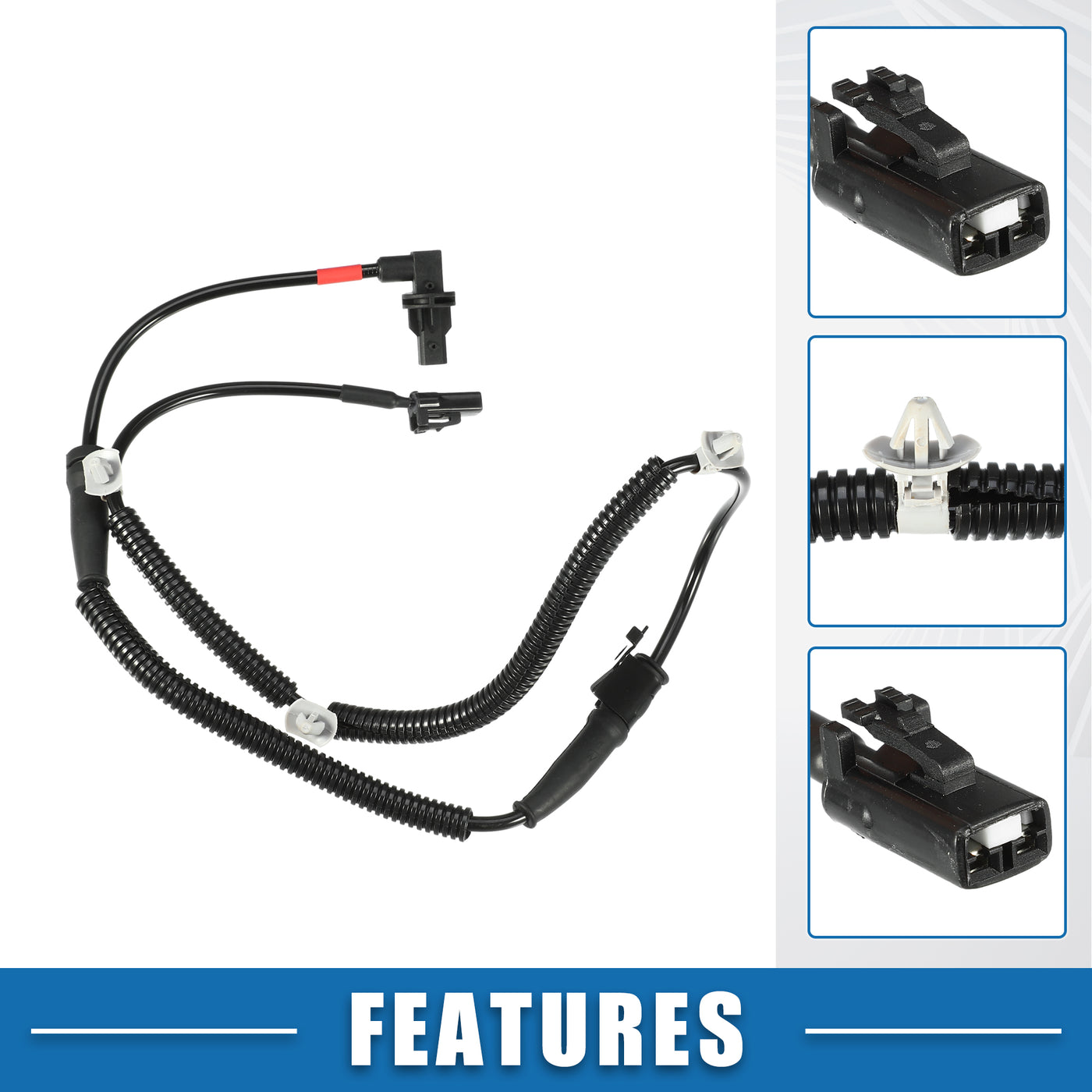 A ABSOPRO Front Right ABS Wheel Speed Sensor No.95671-2B000 with Wire ABS Sensor for Hyundai Santa Fe GLS 2007-2009