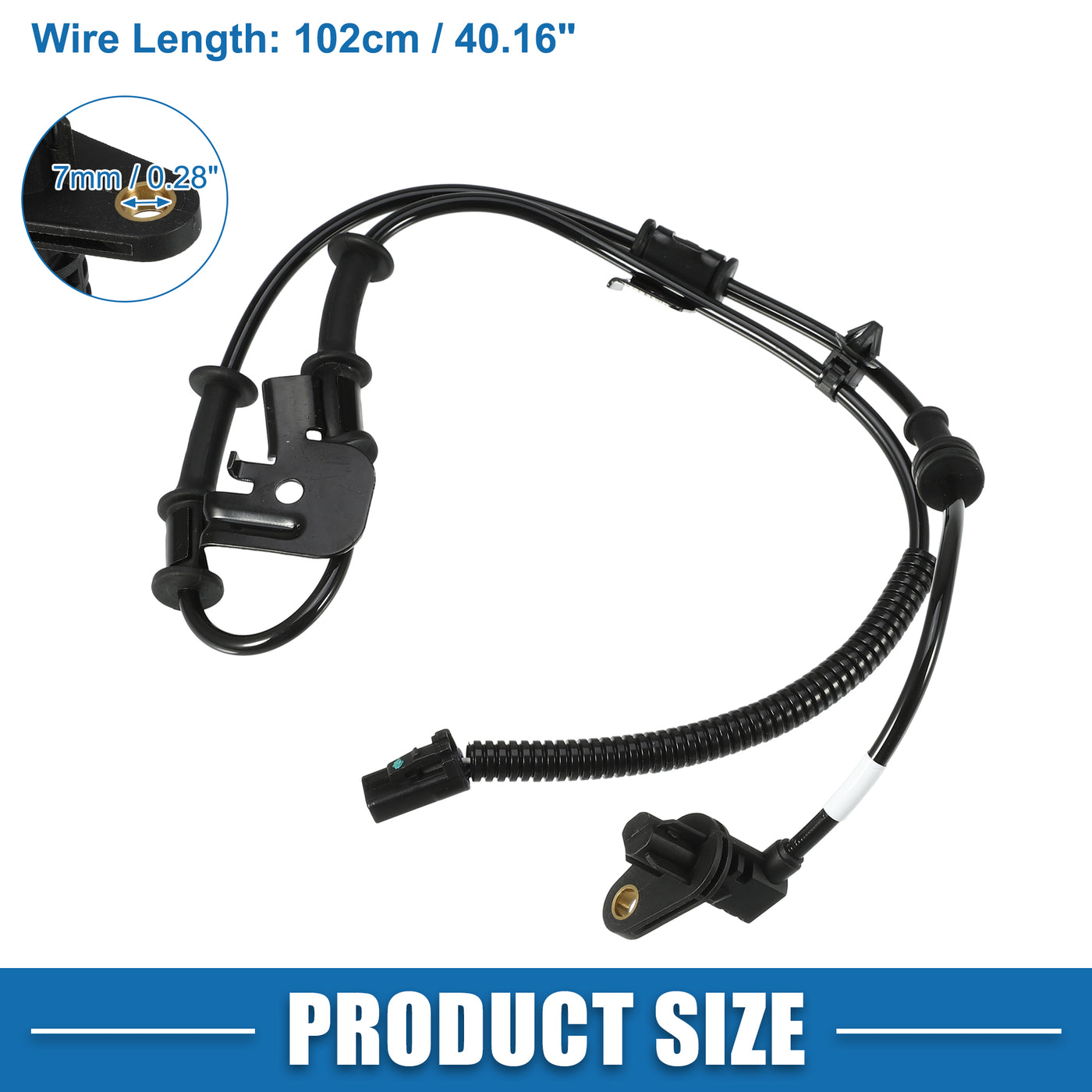 A ABSOPRO Front Left ABS Wheel Speed Sensor No.956701R000/95670-1R000 with Wire ABS Sensor for Hyundai Accent 2012-2017