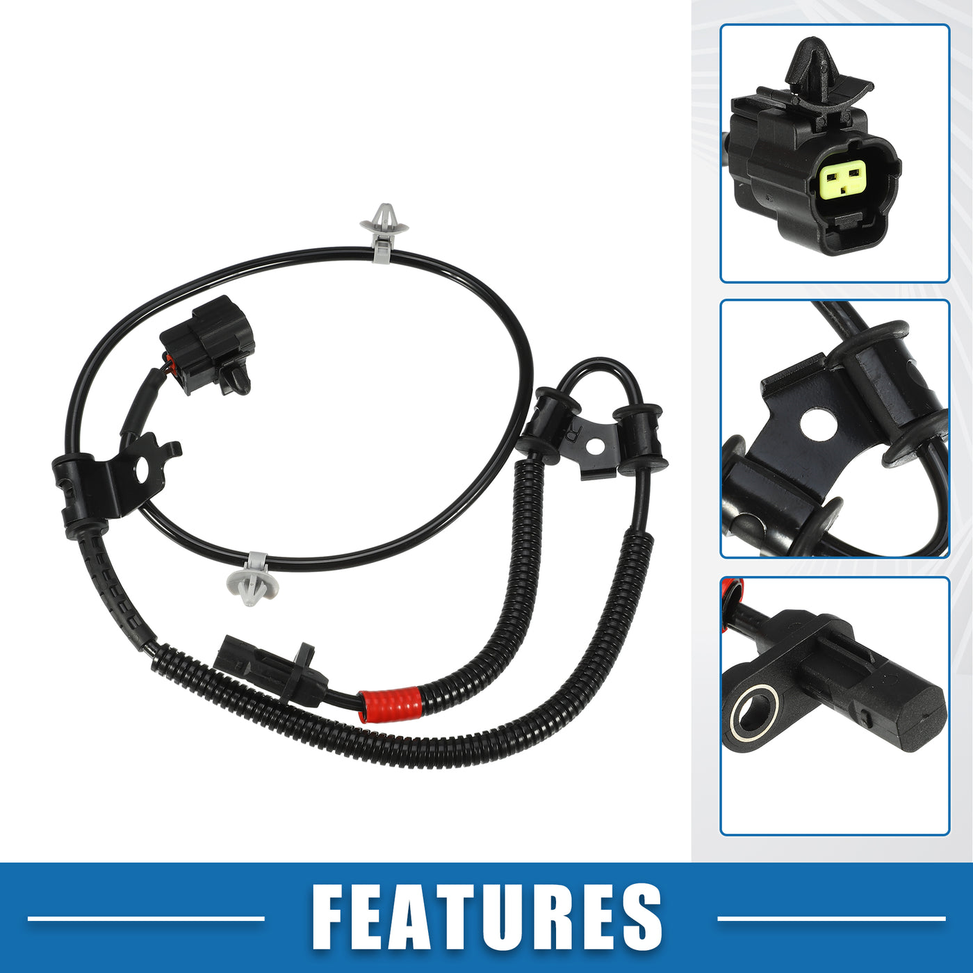 A ABSOPRO Front Right ABS Wheel Speed Sensor No.956704D100/95670-4D100 with Wire ABS Sensor for Hyundai Entourage GLS Limited SE 3.8L 2007-2008