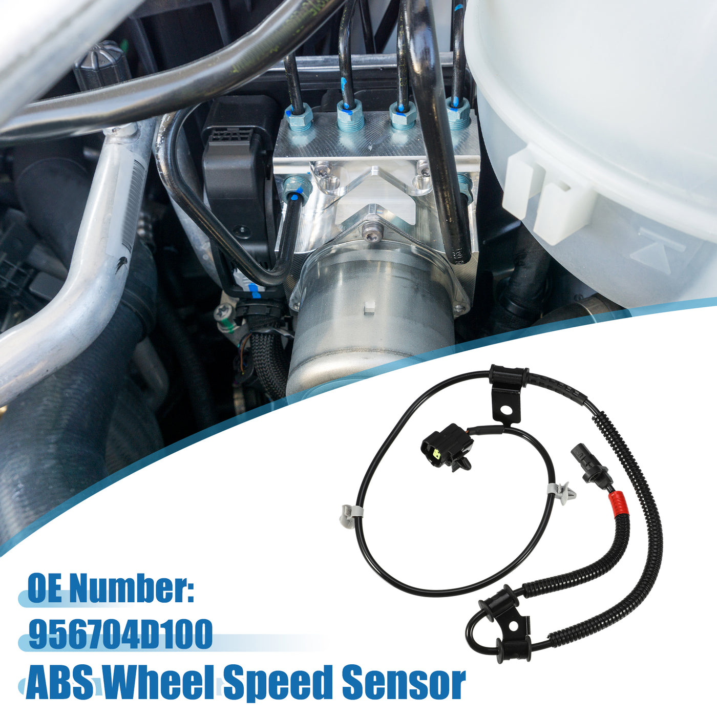 A ABSOPRO Front Right ABS Wheel Speed Sensor No.956704D100/95670-4D100 with Wire ABS Sensor for Hyundai Entourage GLS Limited SE 3.8L 2007-2008