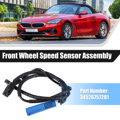 Harfington Uxcell Car Rear Left Right Side ABS Wheel Speed Sensor No.34526757281 for BMW Z4 Coupe