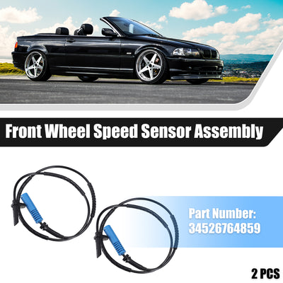 Harfington Uxcell 2pcs Rear Left Right Side ABS Wheel Speed Sensor No.34526764859 for BMW 330xi Base 3.0L L6 - Gas 2006