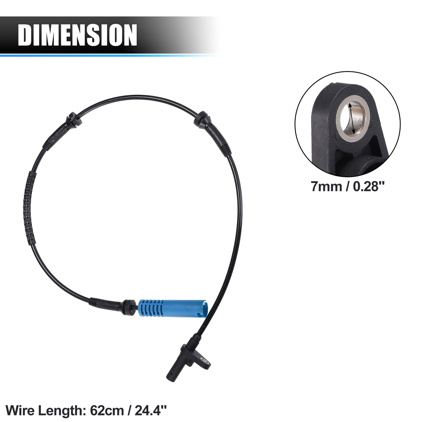 uxcell Uxcell 2pcs Front Left Right Side ABS Wheel Speed Sensor No.34526771700 for BMW 525i Base 3.0L L6 - Gas 2006-2007