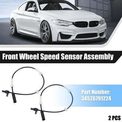 Harfington Uxcell 2pcs Front Left Right Side ABS Wheel Speed Sensor No.34526791224 for BMW 228i XDrive Base 2.0L L4 - Gas 2015