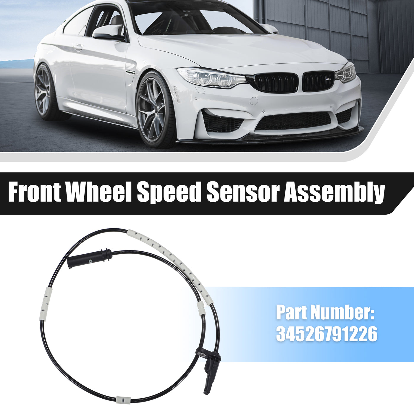 uxcell Uxcell Rear Left Right Side ABS Wheel Speed Sensor No.34526791226 for BMW 340i Base 3.0L L6 - Gas 2016-2018