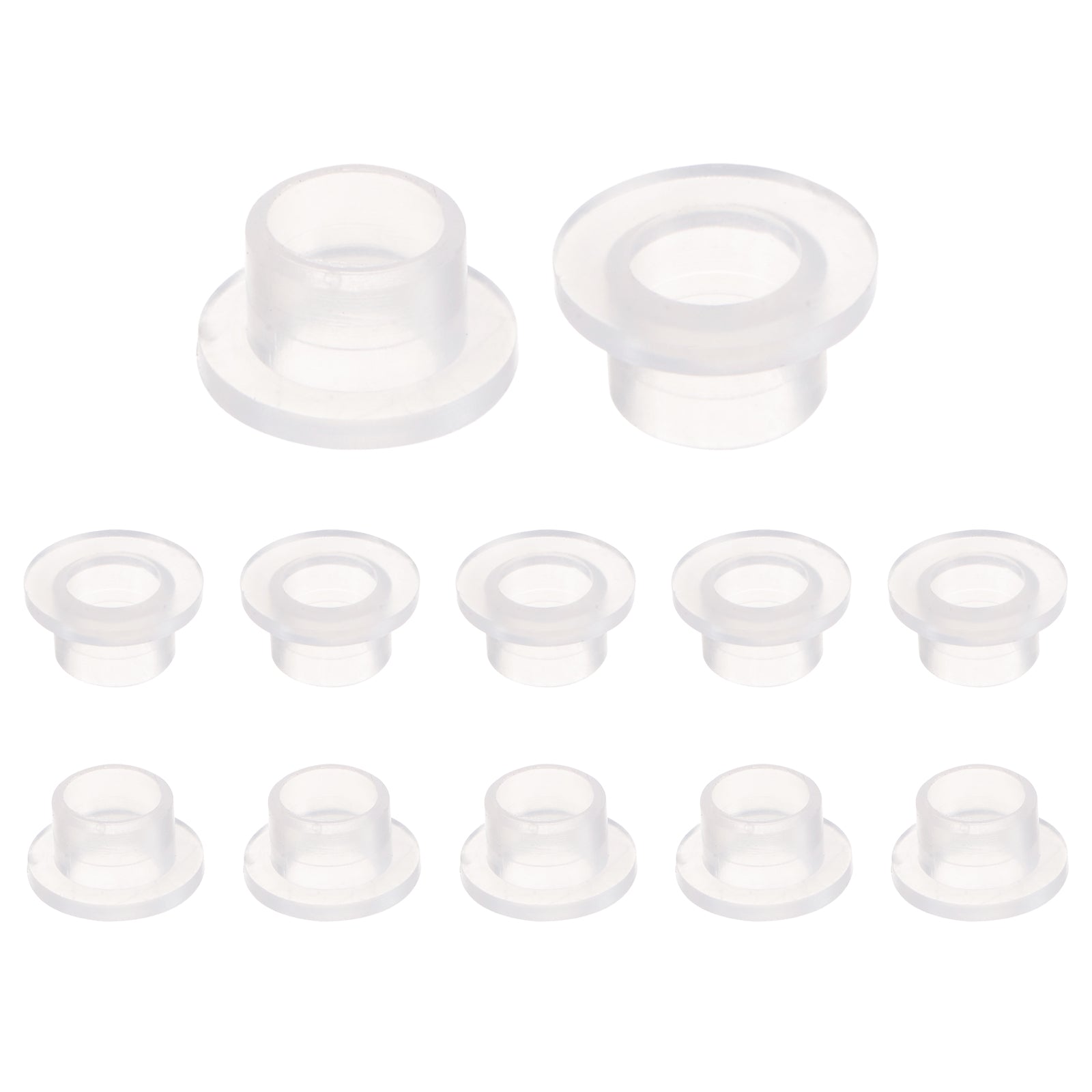 Uxcell 12pcs Flanged Sleeve Bearings 6mm ID 7.7mm OD 6mm Length Nylon ...