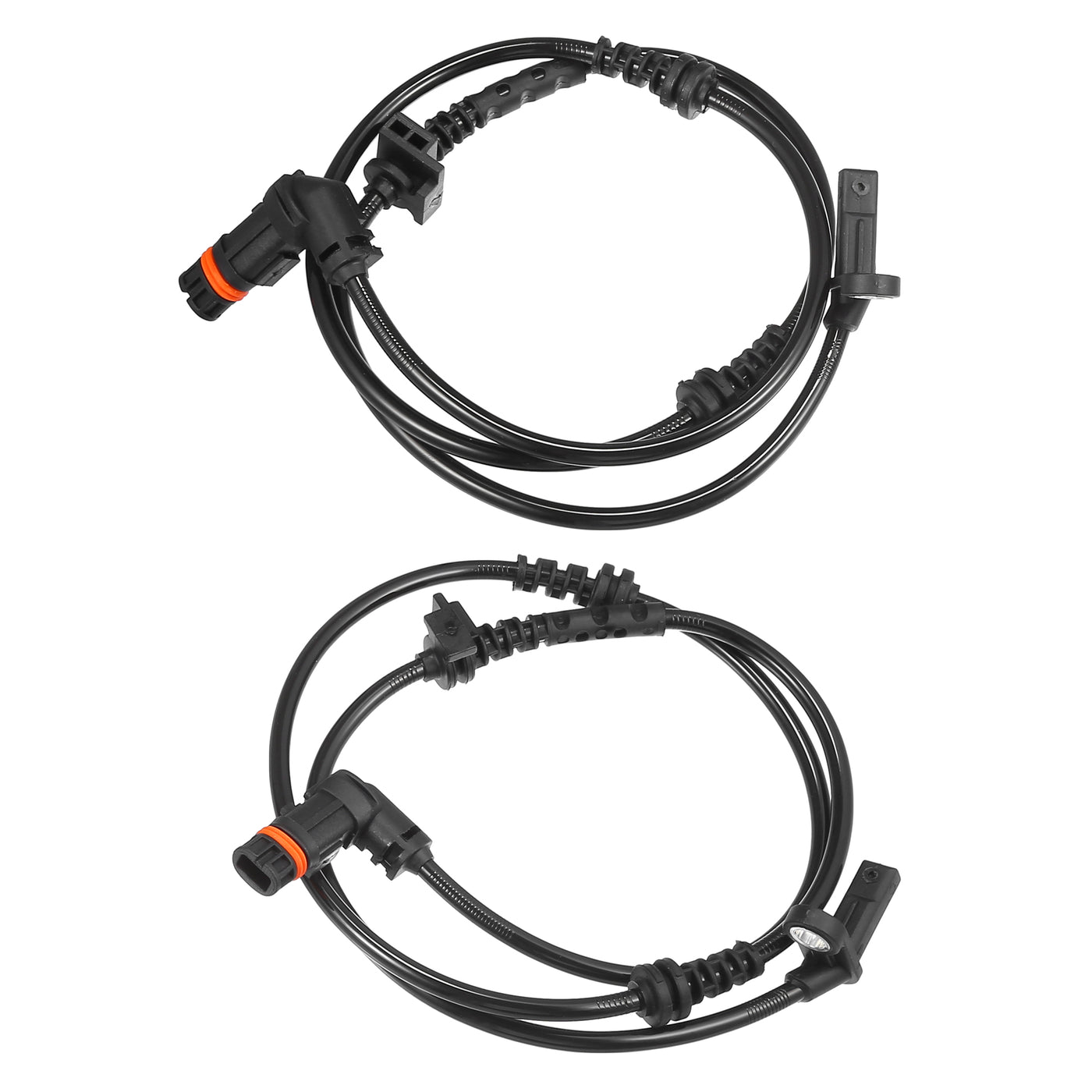 Motoforti Front Left Right ABS Sensor, Wheel Speed Sensor, for Mercedes-Benz CL500 2007-2008, Plastic, No.2215401417, Black, 2pcs