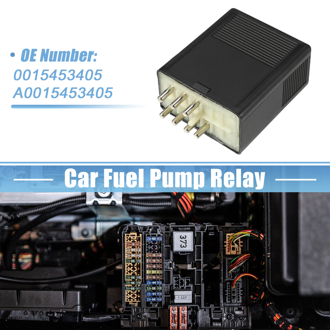 X AUTOHAUX No.0015453405/A0015453405 Car Fuel Pump Relay for Mercedes-Benz 380SE 380SEC 380SEL 380SL 500SEC 500SEL