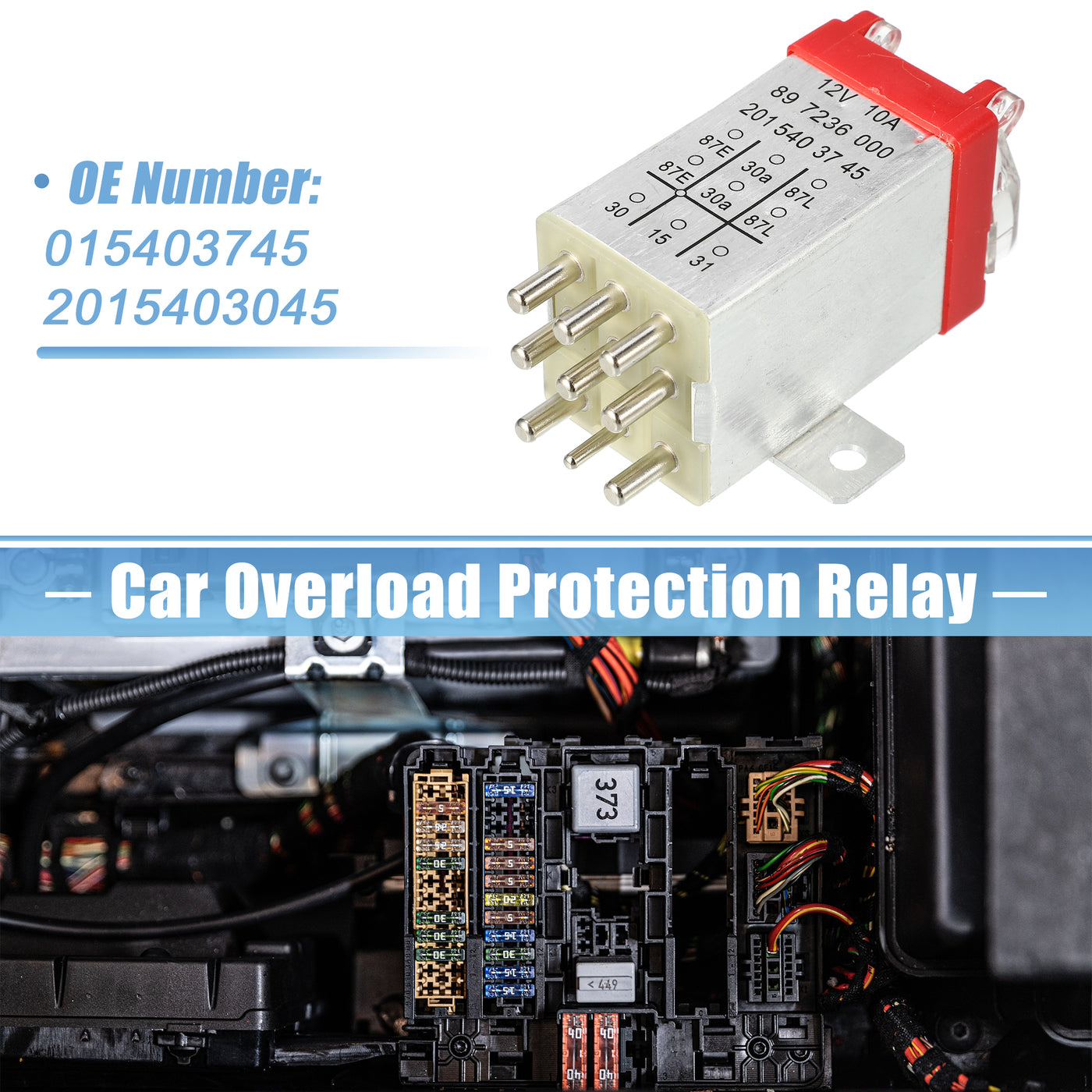 X AUTOHAUX No.2015403745/2015403045/2015403245/2015403845 Car Overload Protection Relay for Mercedes-Benz C180 C200 W202 E200D E250 2.5T Diesel E300 W124