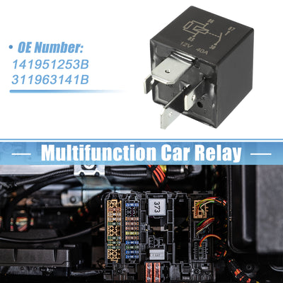 Harfington 2 Pcs No.141951253B/311963141B/191911251 Multifunction Car Relay for VW Arteon Atlas Beetle Golf Jetta Passat Tiguan Touareg Taos Rabbit