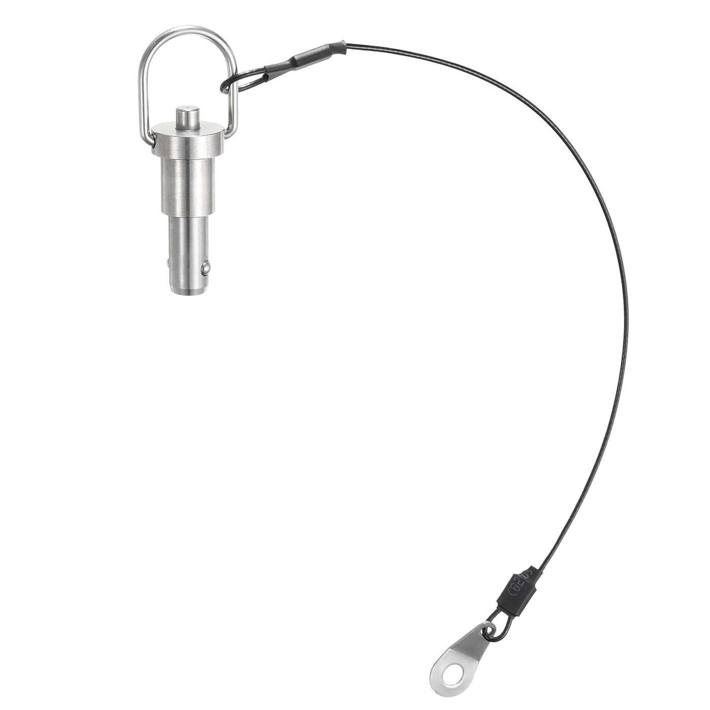 uxcell Uxcell Ball Locking Pins with Button Handle, 10mm Pin Dia. 10mm Usage Length Push-Button Quick Release Pin with Lanyard Cable, 304 Stainless Steel