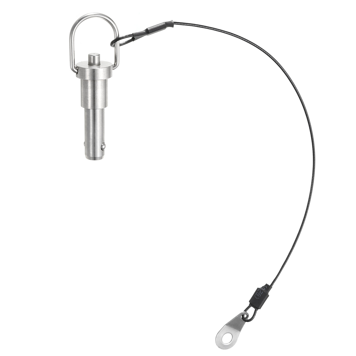 uxcell Uxcell Ball Locking Pins with Button Handle, 10mm Pin Dia. 15mm Usage Length Push-Button Quick Release Pin with Lanyard Cable, 304 Stainless Steel