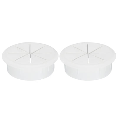 Harfington Uxcell 2pcs 60mm Mounting Dia White Plastic Cable Snap Locking Bushing Grommet