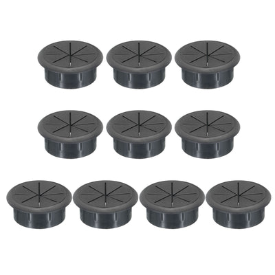 Harfington Uxcell 10pcs 50mm Mounting Dia Black Plastic Cable Snap Locking Bushing Grommet