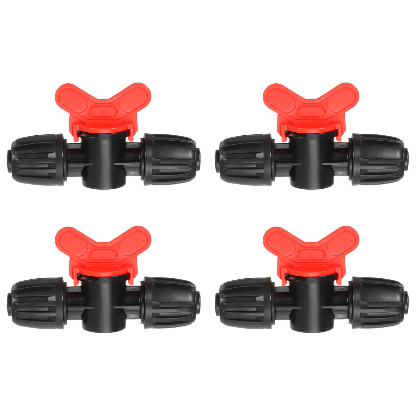 uxcell Uxcell 4Pcs Drip Irrigation Fittings Barbed Switch Valves for 1/2 Inch Tubing(16mm OD)