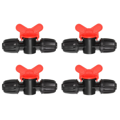 Harfington Uxcell 4Pcs Drip Irrigation Fittings Barbed Switch Valves for 1/2 Inch Tubing(16mm OD)