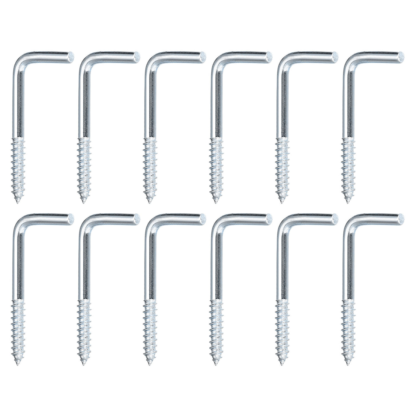 uxcell Uxcell 33mm/1.3" Ceiling Hooks Cup Hook Screw-in Hanger for Indoor and Outdoor 12pcs