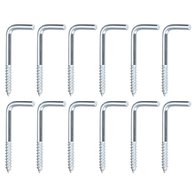 Harfington Uxcell 33mm/1.3" Ceiling Hooks Cup Hook Screw-in Hanger for Indoor and Outdoor 12pcs