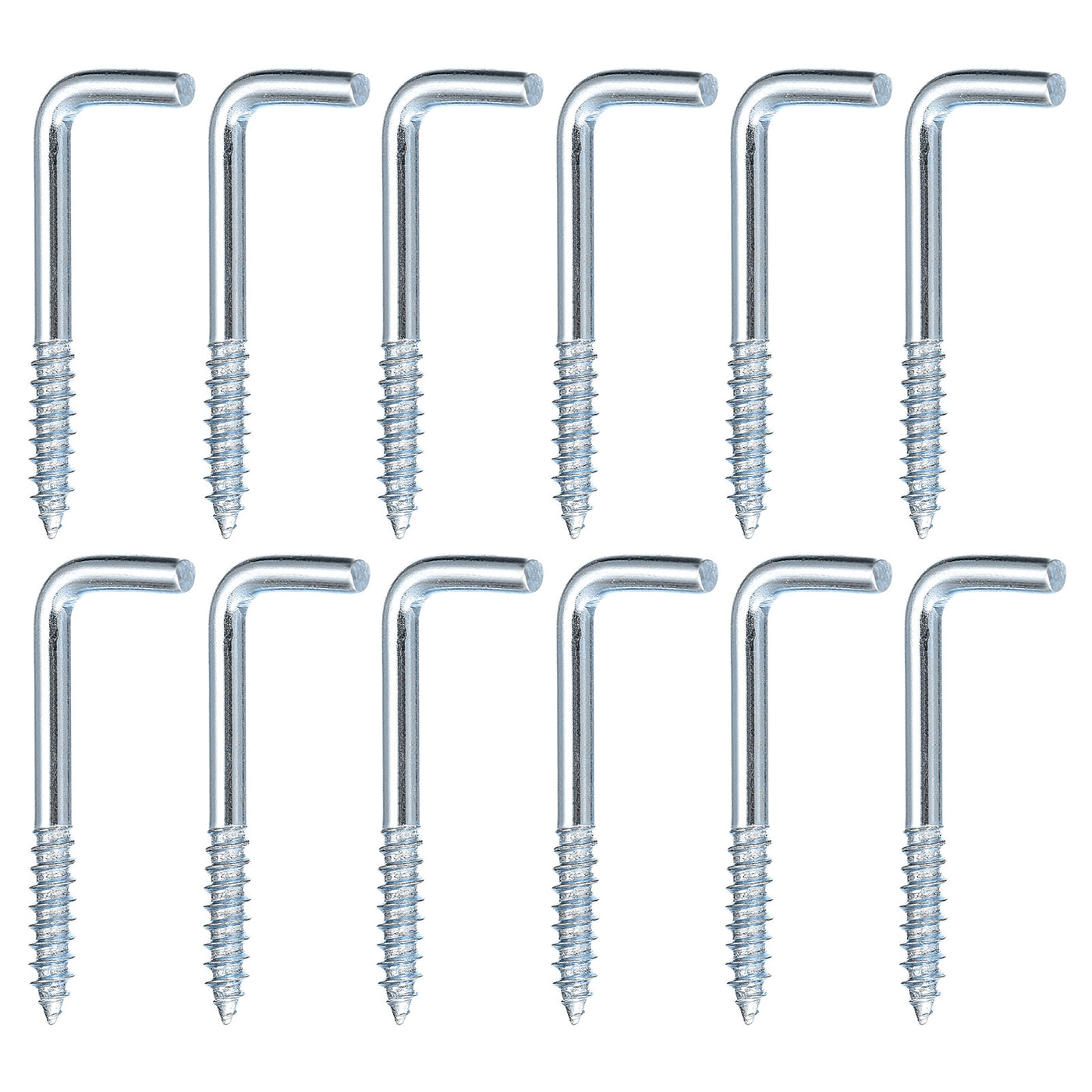 uxcell Uxcell 40mm/1.57" Ceiling Hooks Cup Hook Screw-in Hanger for Indoor and Outdoor 24pcs