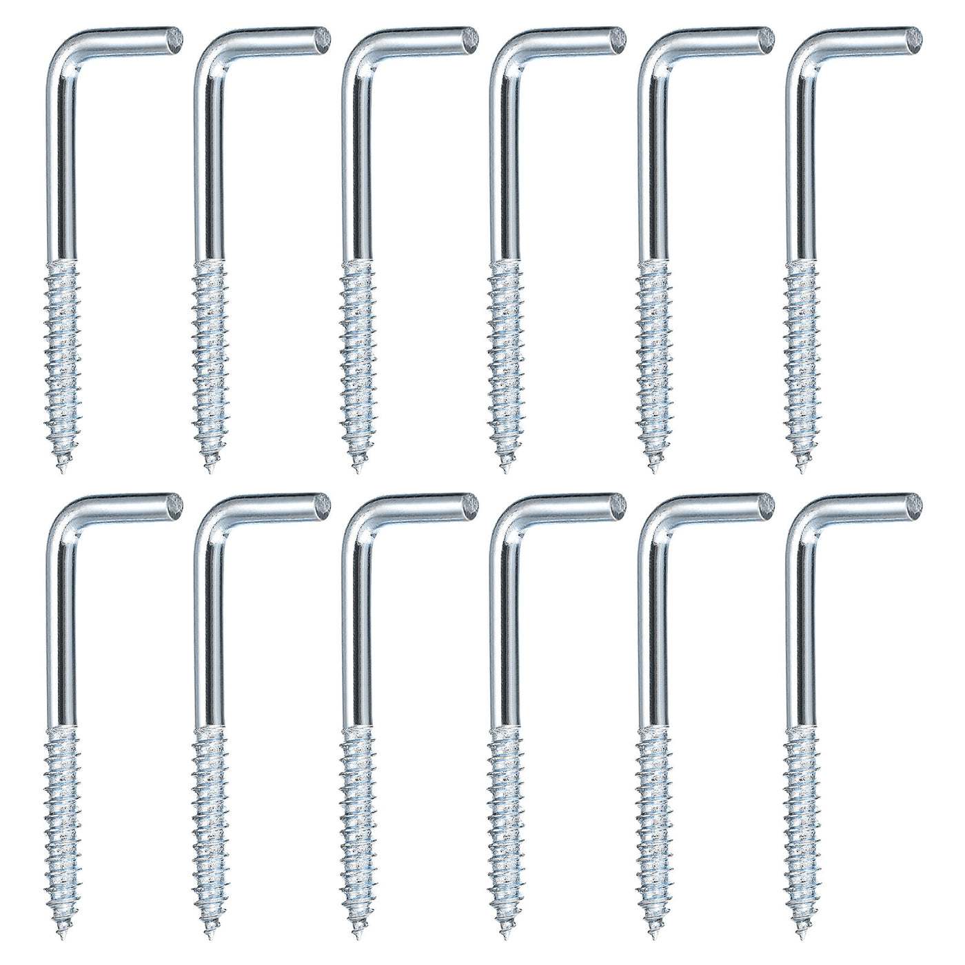 uxcell Uxcell 50mm/1.97" Ceiling Hooks Cup Hook Screw-in Hanger for Indoor and Outdoor 12pcs