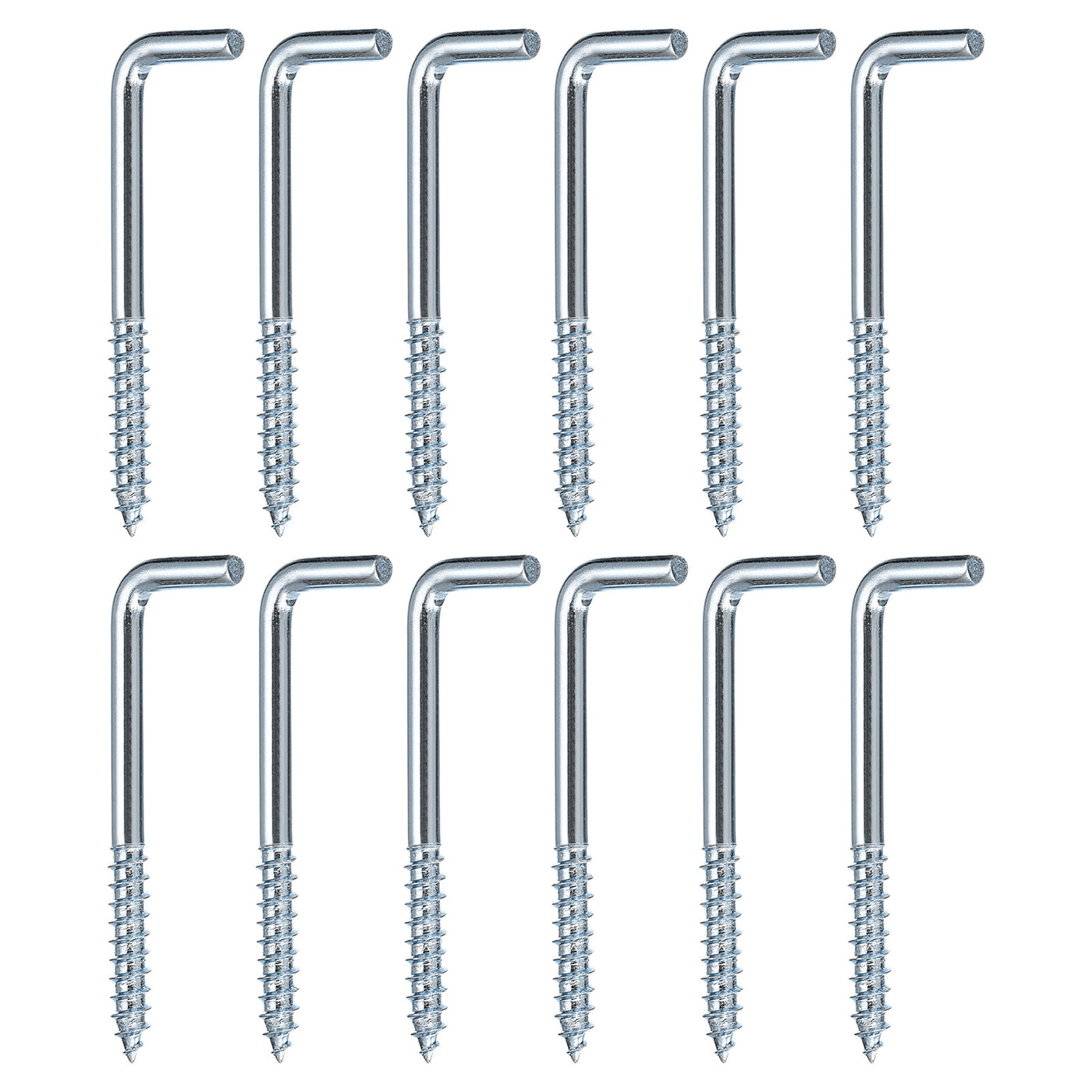 uxcell Uxcell 68mm/2.68" Ceiling Hooks Cup Hook Screw-in Hanger for Indoor and Outdoor 24pcs