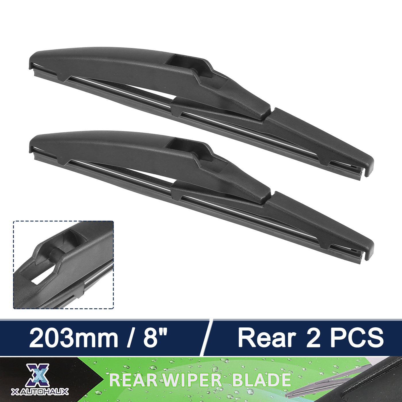 X AUTOHAUX 2pcs Rear Windshield Wiper Blade Replacement for Lexus CT200h 2011-2017 for Toyota Prius C 2012-2019 for Scion XD 2008-2014