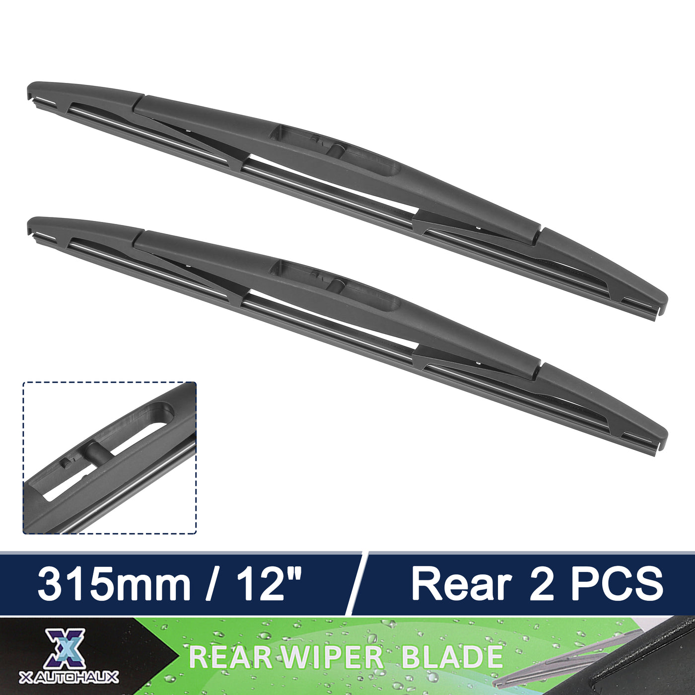 X AUTOHAUX 2pcs Rear Windshield Wiper Blade Replacement for Honda CR-V 2017-2022 for Nissan Pathfinder 2006-2012 for Mitsubishi Outlander 2007-2020