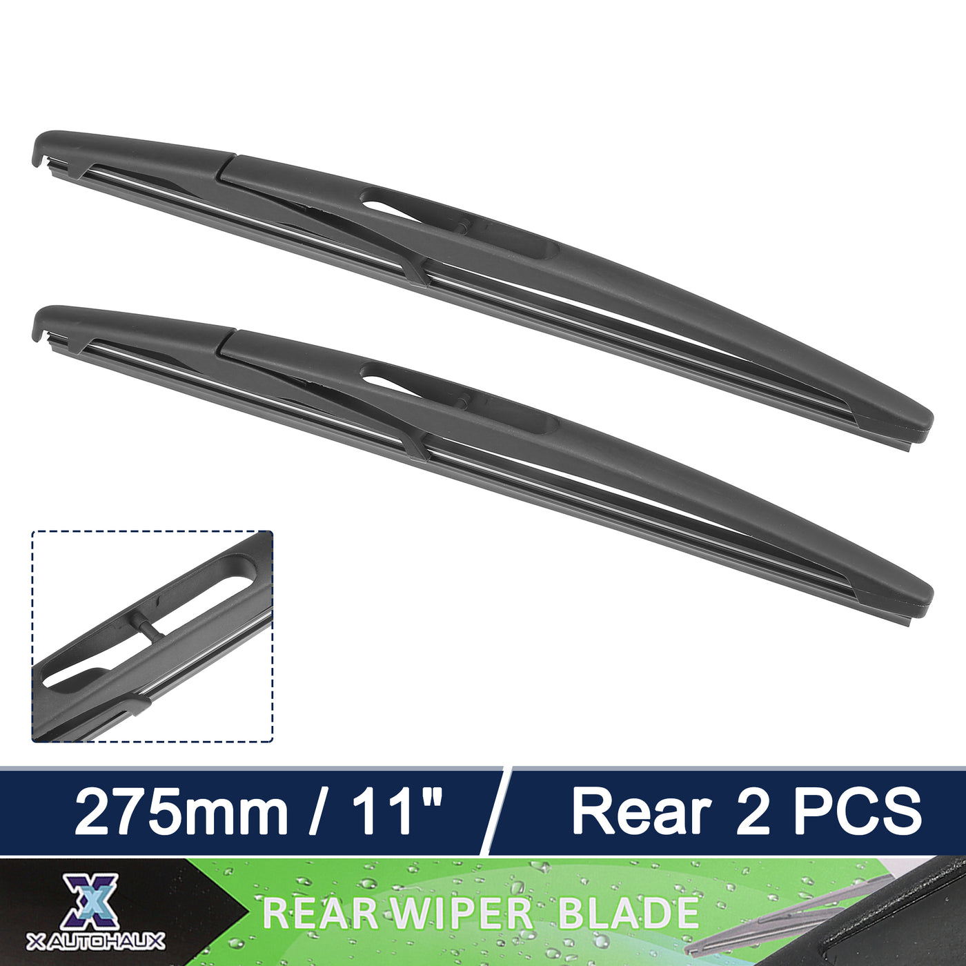 X AUTOHAUX 2pcs Rear Windshield Wiper Blade Replacement for GMC Acadia 2007-2012 for Chevrolet Aveo 2011-2016 for Chrysler 300 Touring 2005-2008
