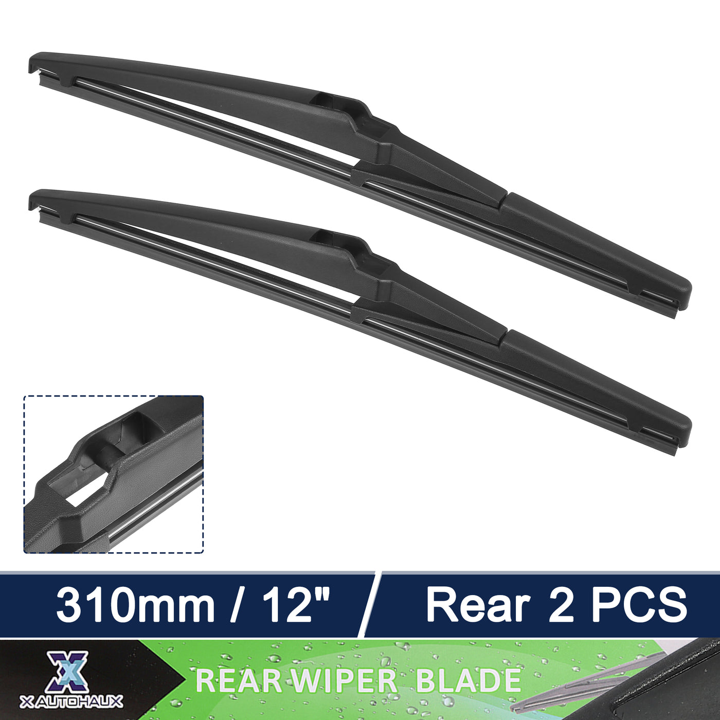 X AUTOHAUX 2pcs Rear Windshield Wiper Blade Replacement for Toyota Rav4 2000-2012 for Dodge Journey 2008-2016 for Jeep Grand Cherokee 2011-2016