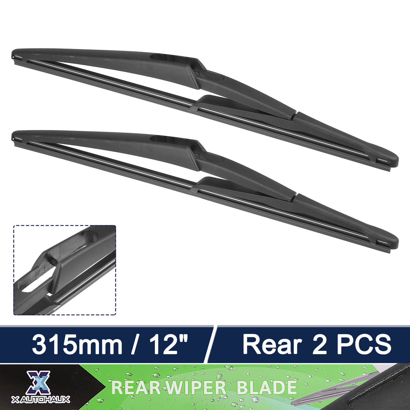 X AUTOHAUX 2pcs Rear Windshield Wiper Blade Replacement for Nissan Rogue 2009-2016 for Nissan Pathfinder 2015-2016 for Mercedes Benz A-Class W169 2004-2012