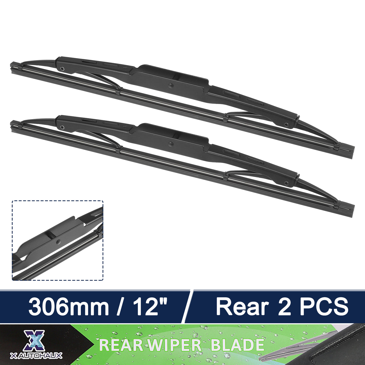 X AUTOHAUX 2pcs Rear Windshield Wiper Blade Replacement for Hyundai Tucson 2004-2010 for Kia Sportage 2004-2010 for Chevrolet Captiva 2006-2020