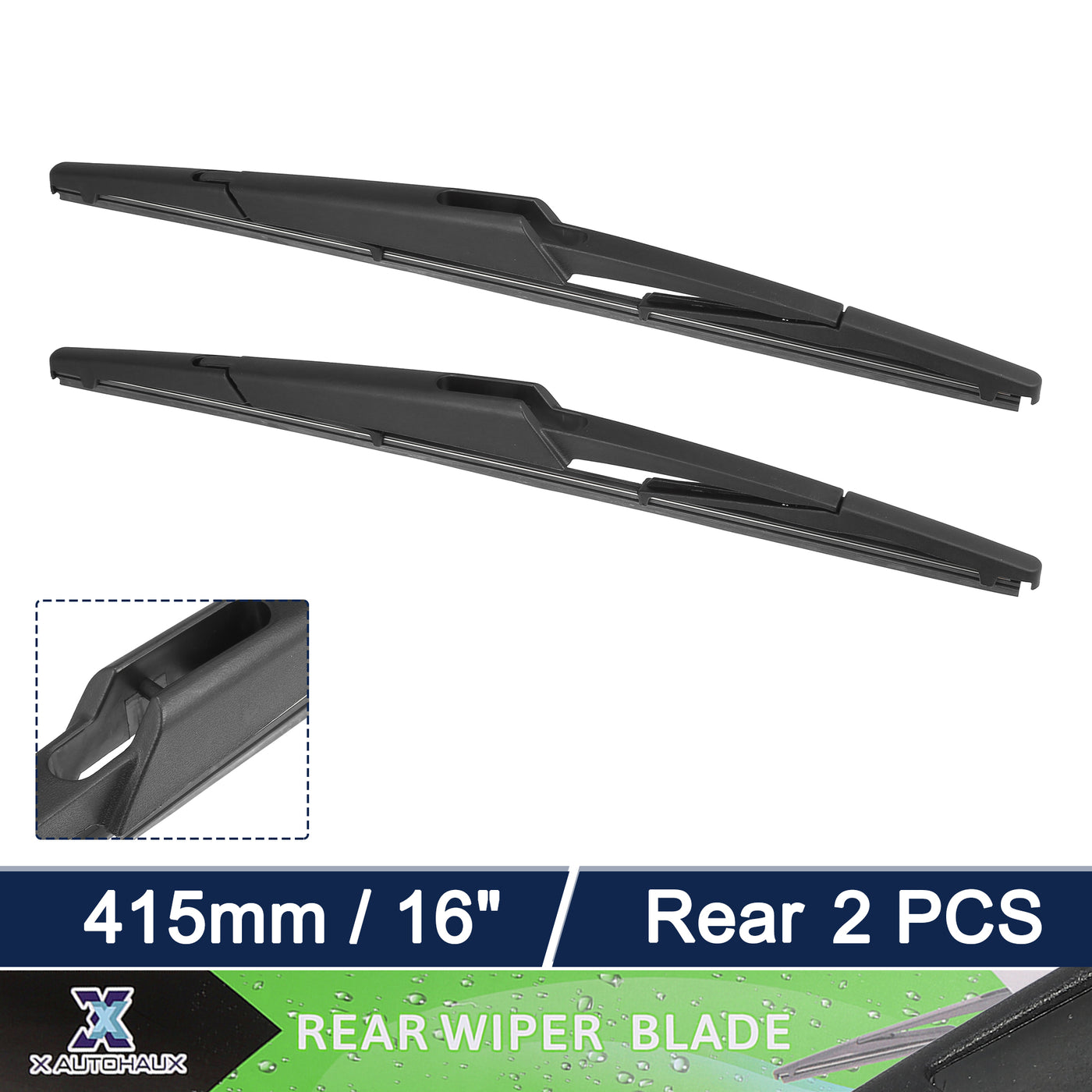 X AUTOHAUX 2pcs Rear Windshield Wiper Blade Replacement for Kia Sedona 2006-2013 for Hyundai Entourage 2007-2010