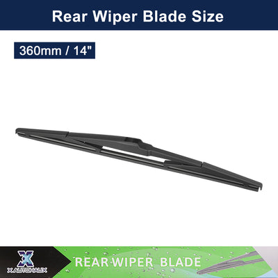 Harfington 2pcs Rear Windshield Wiper Blade Replacement for Hyundai Santa Fe 2006-2012 for Kia Carens 2006-2012 for Mazda CX-5 2011-2019