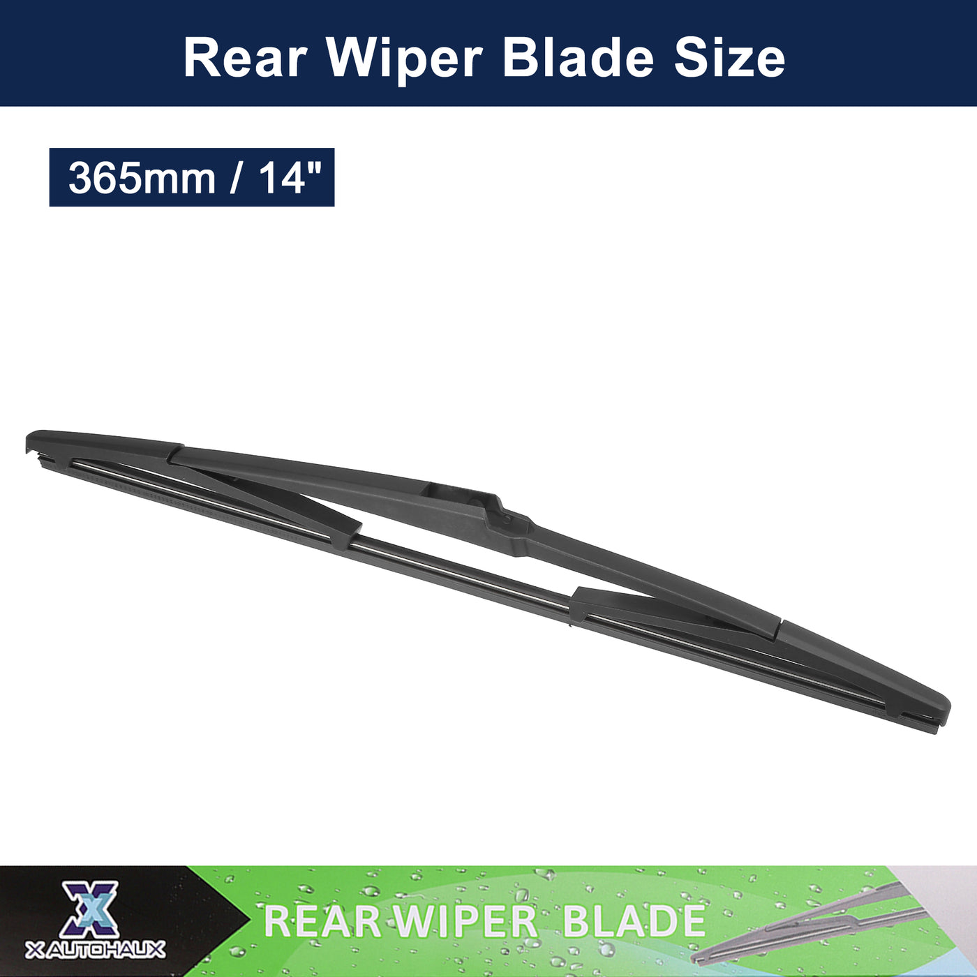 X AUTOHAUX 2pcs Rear Windshield Wiper Blade Replacement for Hyundai Veracruz 2007-2012 for Hyundai IX55 2008-2013