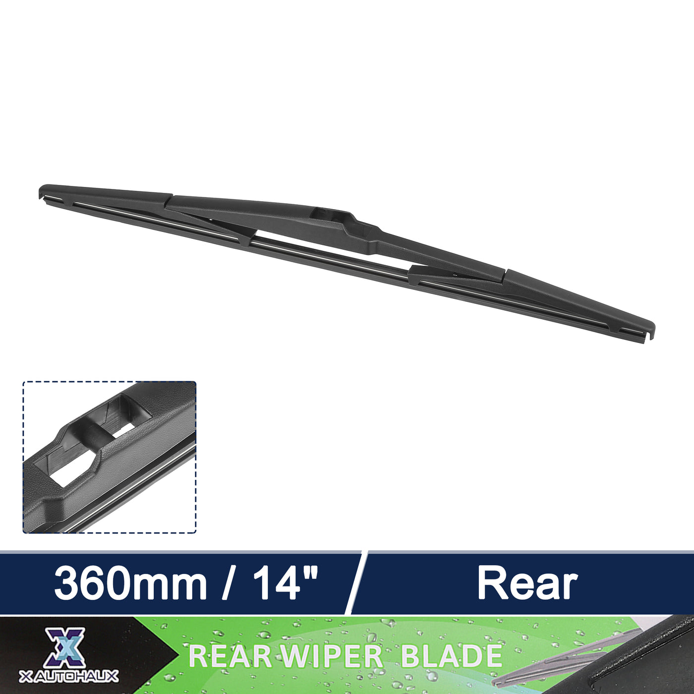 X AUTOHAUX Rear Windshield Wiper Blade Replacement for Hyundai Santa Fe 2006-2012 for Kia Carens 2006-2012 for Mazda CX-5 2011-2019