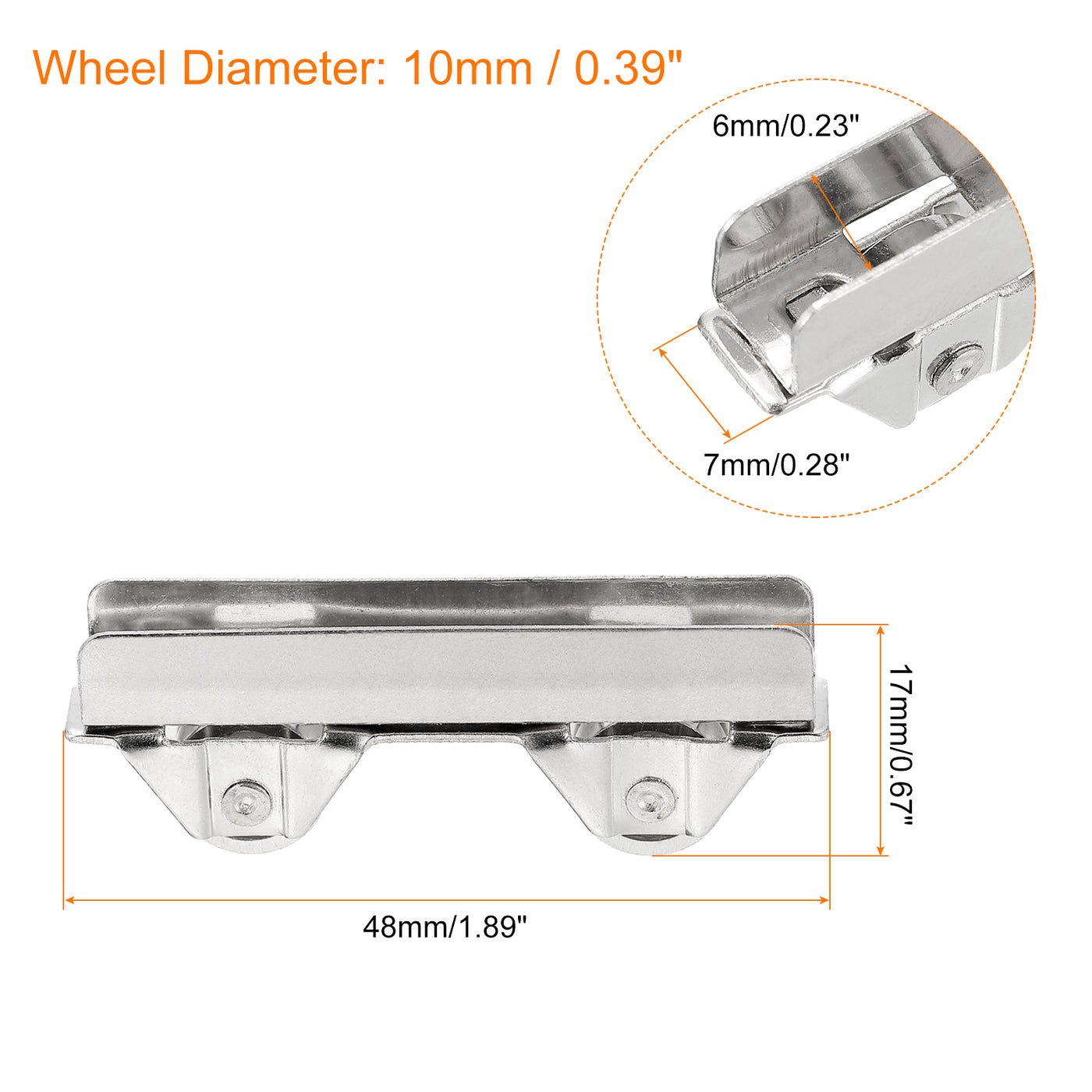 uxcell Uxcell Sliding Patio Door Roller Assembly, Sliding Door Wheel Ball Bearings, Pack of 10