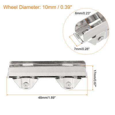 Harfington Uxcell Sliding Patio Door Roller Assembly, Sliding Door Wheel Ball Bearings, Pack of 10