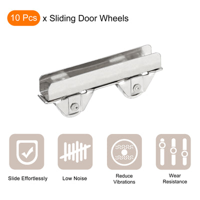 Harfington Uxcell Sliding Patio Door Roller Assembly, Sliding Door Wheel Ball Bearings, Pack of 10