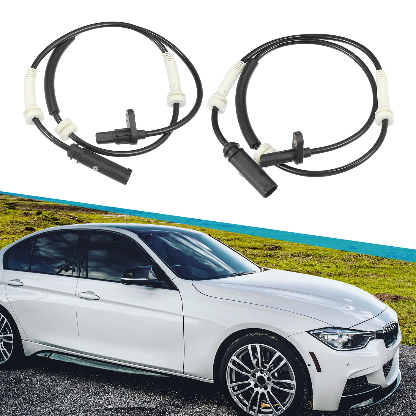 uxcell Uxcell Front Left and Right ABS Wheel Speed Sensor for BMW 228i 230i 320i 328d 328i 428i 430i 435i xDrive GT 330i 340i No.34526783051 2Pcs