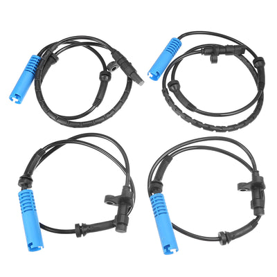 uxcell Uxcell 4Pcs Vorderer Hinterer Linker Rechter Raddrehzahlsensor für BMW Nr. 34526756375