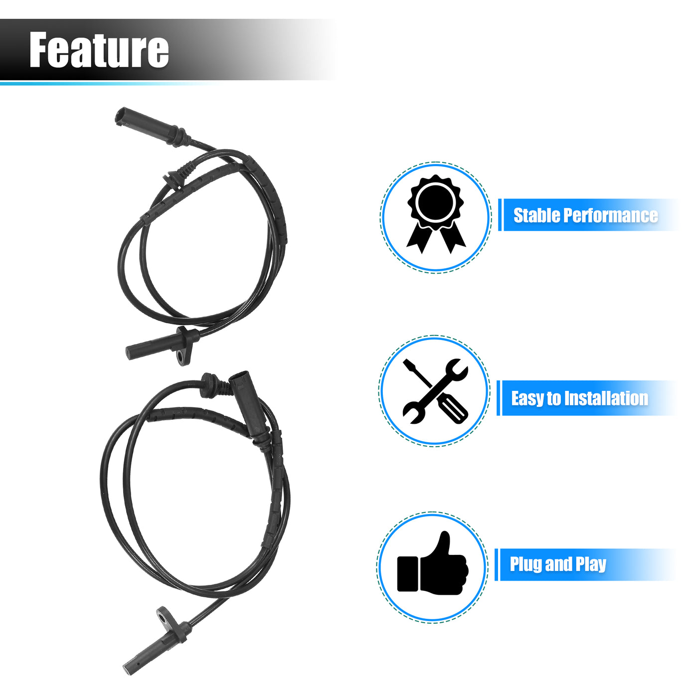 uxcell Uxcell 2x Hinterer linker rechter ABS-Raddrehzahlsensor für BMW X5 Nr. 34526771777