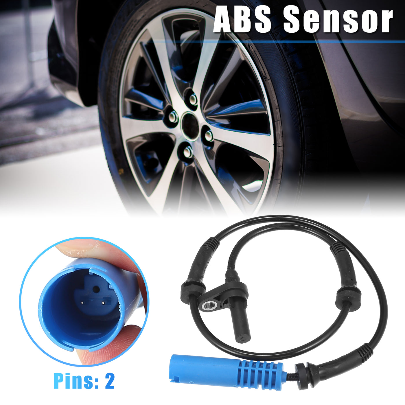 uxcell Uxcell 1 Stück Vorderer linker rechter ABS-Raddrehzahlsensor für BMW 525i 3.0L 2006