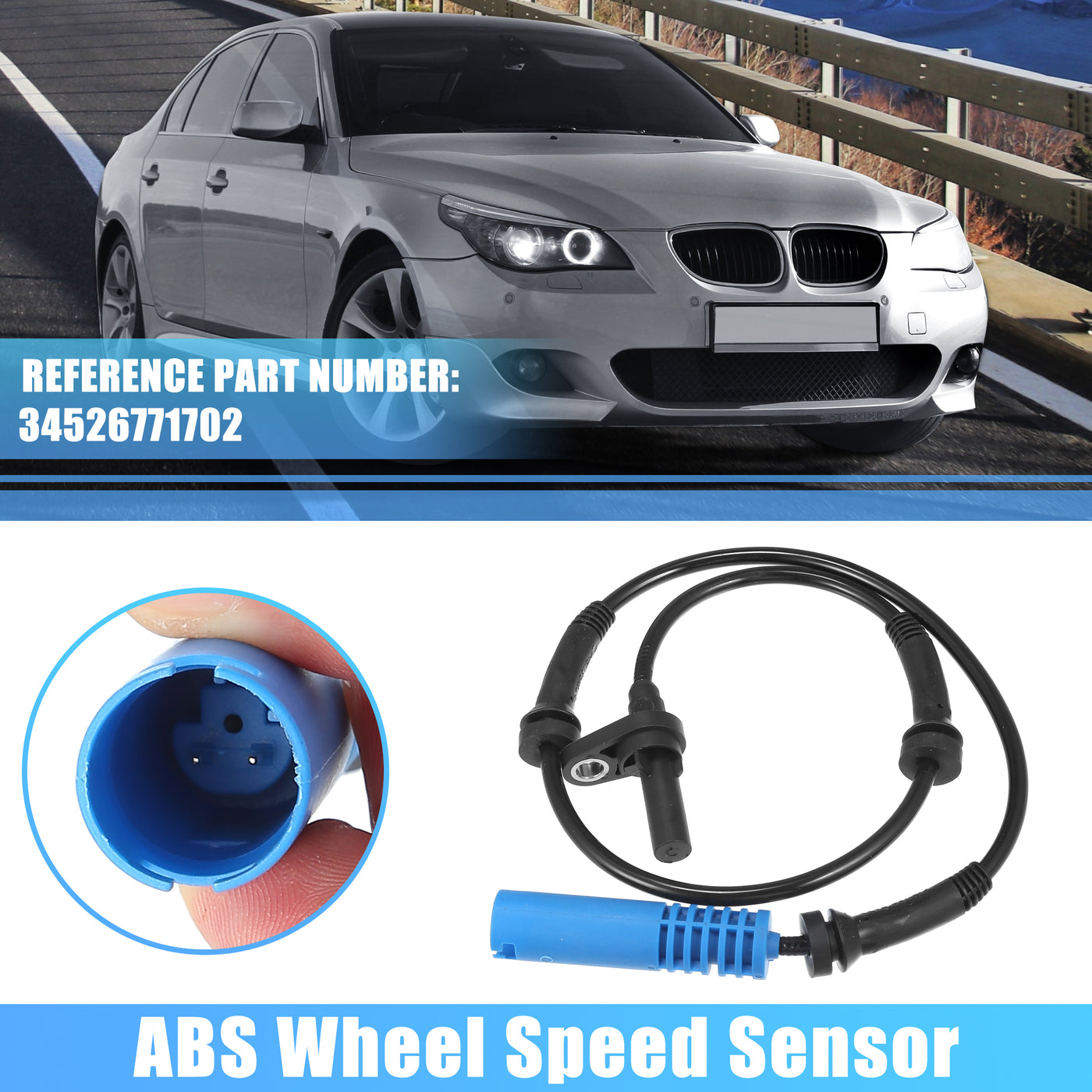 uxcell Uxcell 1 Stück Vorderer linker rechter ABS-Raddrehzahlsensor für BMW 525i 3.0L 2006