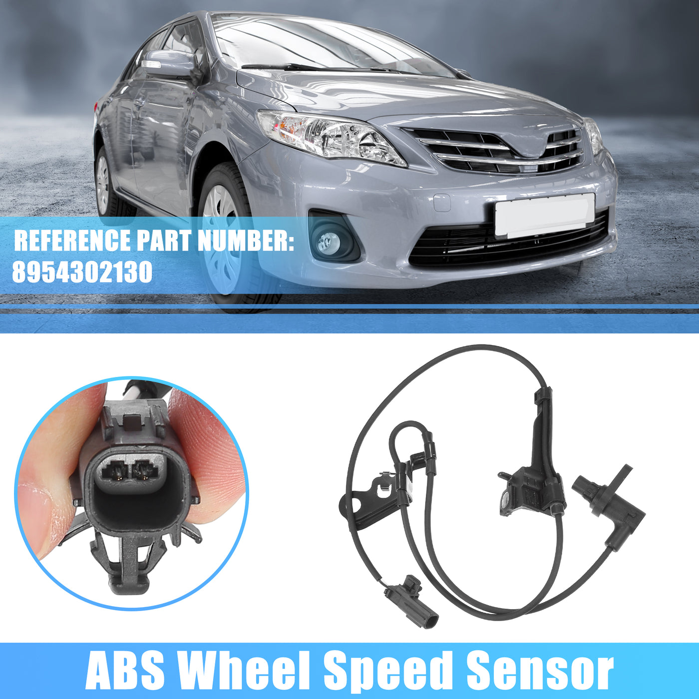 uxcell Uxcell 1 Stück Vorderer linker ABS-Raddrehzahlsensor für Toyota Nr. 8954302130