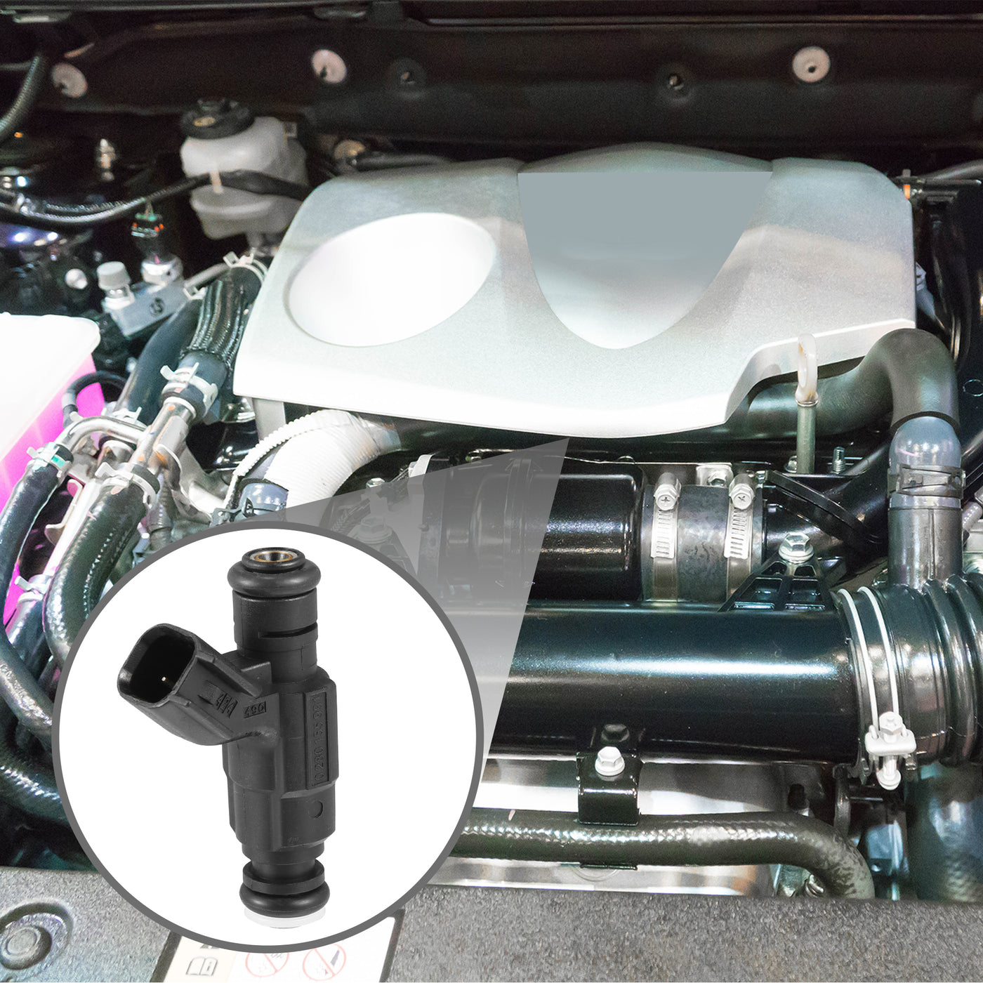 Partuto Fuel Injector - Car Inner Engnie Fuel Injectors - for Mini One Cooper 2000-2008 Metal Black - 4 Pcs