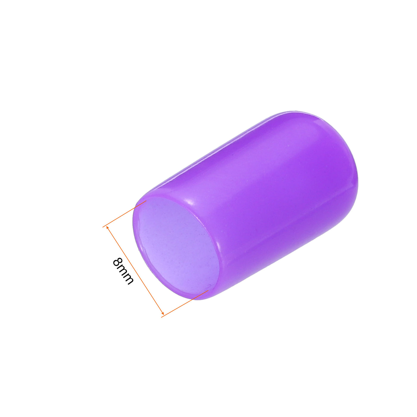 uxcell Uxcell 50pcs Rubber End Caps 8mm ID Vinyl Round Tube Bolt Cap Cover Screw Thread Protectors Purple