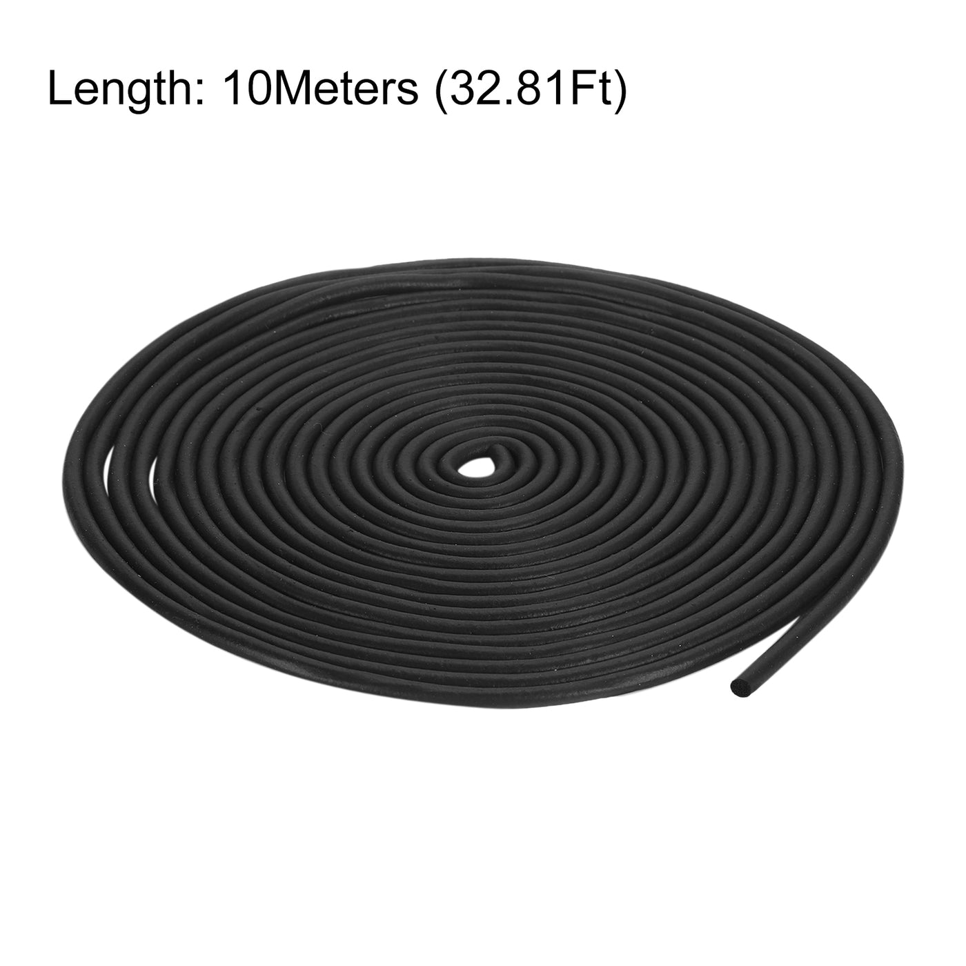 uxcell Uxcell Foam Rubber Weather Seal Strip, 3.5mm Diameter 10 Meters Long for DIY Gasket