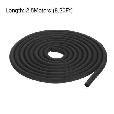 Harfington Uxcell Foam Rubber Weather Seal Strip, 8mm Diameter 2.5 Meters Long for DIY Gasket