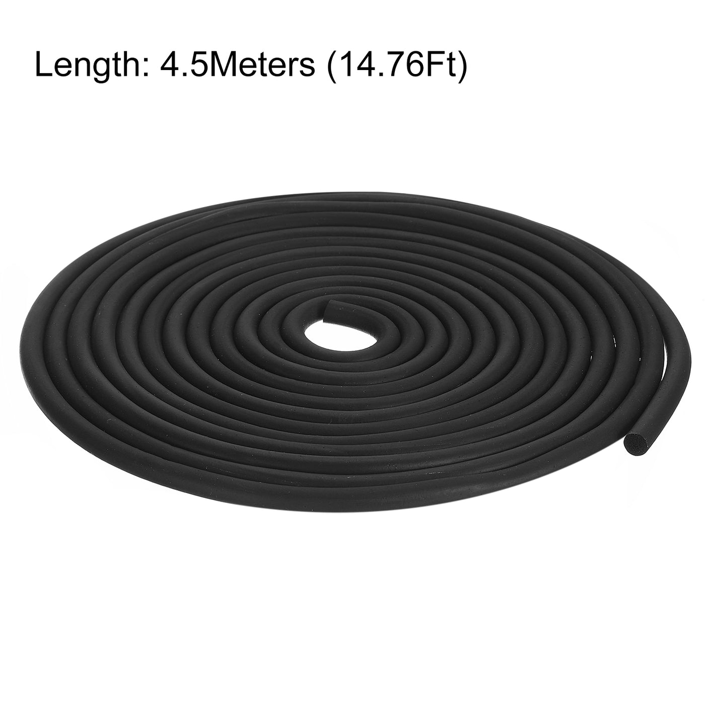 uxcell Uxcell Foam Rubber Weather Seal Strip, 9mm Diameter 4.5 Meters Long for DIY Gasket